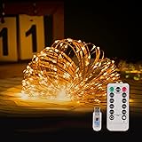 LIBILIS Luci Led USB 20M 200 LED Luci Albero di Natale Impermeabile Filo di Rame Luci Natale Fata per Interno Festival Natale