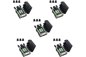 YIOVVOM Connector DB9 RS232 D-SUB Serial Adapters (5 PCS Male Adapter)