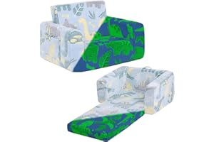 ‎WELNOW Welnow 2-in-1-Kinder-Sofa-Stuhl, leuchtet im Dunkeln, umwandelbarer Kleinkindstuhl, ausklappbarer Kinder-Sofa, zusammenklappbar, Kinderspielsofa mit abnehmbarem Bezug