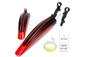 ioutdoor Bike Mudguard Set with 27ft DIY Reflective Tape,Bike Fenders Set Adjustable,Bicycle Front and Rear Mud Guard Fits for 20",22",24",26" 27" 28" MTB Mountain Road Bike Cycling