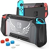 HEYSTOP Dockable Case for Nintendo Switch, Switch Cover TPU Case, Protective Case for Nintendo Switch Console and JoyCon Cont