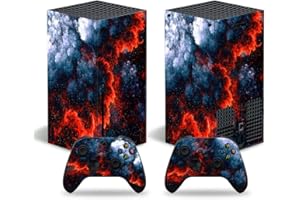TAIFOND Microsoft Xbox Series X Console Vinyl Sticker Magma Xbox Series X Skins Wrap Decal with Two Free Wireless Controller Stickers