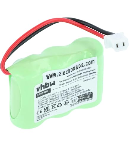 Batteria Vhbw Per Master Veraphone Mini Stilo, 300mAh 3.6V NiMH, Ricambio Per Cordless E Telefoni Fissi