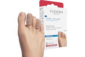 PODERM - TOE/CORNS PROTECTION TUBES - PATENTED ARNICA GEL - Immediate Pain Relief - Prevents Calluses - 100% Natural Active Ingredients - Proven Effectiveness - Swiss Lab