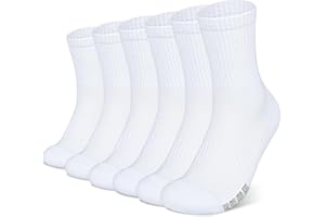 HIKERHEAVENLAR 6 par, amortyzowane skarpetki sportowe dla mężczyzn, kobiet, biegania, oddychające, anty-pęcherzowe, tenisa, wędrówek, chodzenia, jazdy na rowerze, piłki nożnej, koszykówki, 37-50