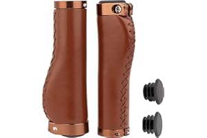 GORGECRAFT Bike Grips Leather Handlebar