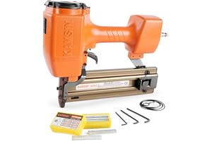 Kamsin ST64 14 Gauge Heavy Duty Pneumatic Concrete T Nailer Kit with 400 PCS Concrete T Nails, 18mm to 64mm Leg Air Power Concrete Nails Gun Woodworking Brad Nailer Gun