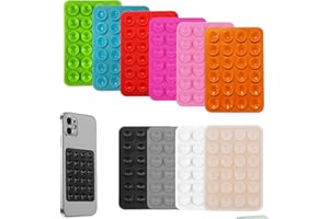 Noenaeni 10PCS Silicone Suction Phone Case Strong Grip Silicone Suction Phone Holder Sticky Pad Non Slip 24 Vacuum Pads Keeps Steady Sticky Phone Grip for Walls, Glass, Tiles(10 Colors)