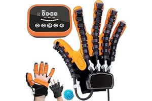 LZYLZF Guanti per Robot per Riabilitazione, Guanti per Riabilitazione con Dita per Pazienti con Ictus Emiplegia, Protezione per Tutore per Raddrizzare Le Dita, per Pazient(Size:codice M,Color:Mano Destra)