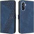 OKZone Compatible With Huawei Nova Y70/Y70 Plus Case, Wallet Case PU Premium Leather with Card holder Magnetic Shockproof Flip Cover Bookstyle Phone Cases Cover for Huawei Nova Y70/Y70 Plus (Blue)