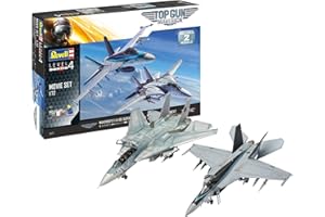 Revell 05677- maquettes d'avions à Construire du Film Top Gun Maverick : F14 Tomcat et F18 Hornet, échelle 1/72
