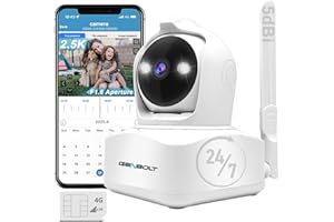 GENBOLT 3G/4G LTE Kamera Wewnętrzna z kartą SIM Kamera, IP do Monitoringu Punktowego 2.5K Bez Wi-Fi, Komórkowe CCTV z Wykrywanie Ludzi