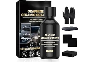 MEUNHY 20H Graphene Ceramic Coating Car Kit,Multi-functional Quick Effect Coating Agent,Graphene Car Scratch Auto Detailing Kit,Hydrophobic Ceramic car Polish for Paint Protection&Surface Restoration (70ml)