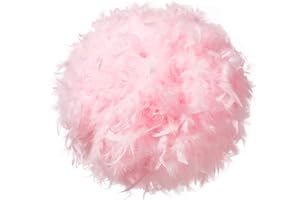 Waneway Feather Light Shade for Ceiling Pendant Light, Fluffy Lamp Shade Lampshade Lightshade for Table Lamp and Floor Lamp, Bedroom, Living Room, Wedding or Party Decoration, Diameter 30cm, Pink