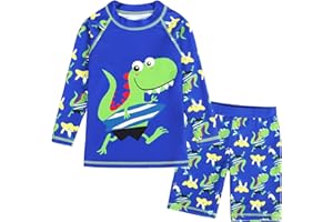 Jolikley Boys UV Sun Protection Swimwear Kids Two Piece Cartoon Swimming Costume Child Rash Guard Swimsuit Beachwear Wetsuit