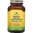 SUNSHINE NUTRITION Omega 3 Fish Oil Concentrate 1000 Mg 100 Soft Gels