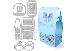 GLOBLELAND 3D Contenitore di Caramella Telaio Fustelle Metallo Regalo di Compleanno Cornice Die Cut Goffratura Stencil Modello per La Carta Card Making Decorazione Fai Da Te Scrapbooking Decor