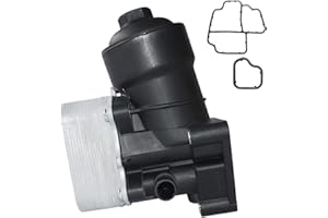 Huiruhy Boîtier de filtre à huile Filtre à huile Refroidisseur d'huile Compatible avec A3 A4 A6 Q5 TT 1.6 2.0 TDI 03L115389G 03L115389B