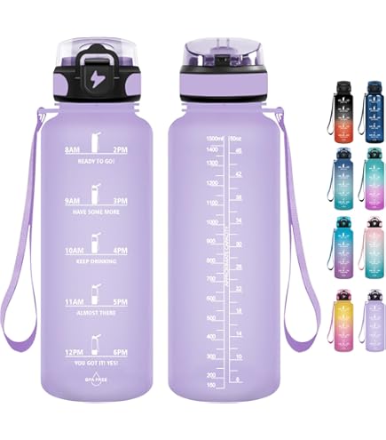 Borraccia Vikaster 500/1000/1500ml - Con Cannuccia, Senza BPA, A Prova Di Perdite, Per Sport E Ufficio - Foto 11