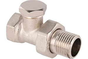 Sanitop-Wingenroth 27132 5 Rad-Verschraubungen Roue, Raccord de Retour de radiateur | Forme de Passage | Raccord de Retour verrouillable pour Chauffage, Petit