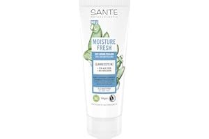 ‎SANTE NATURKOSMETIK SANTE Naturkosmetik Moisture Fresh 3in1 Creme Peeling mit Lavagestein, Bio-Aloe Vera & Bio-Avocadoöl, klärende Gesichtsreinigung, für eine erfrischende und porentiefe Reinigung, 100ml