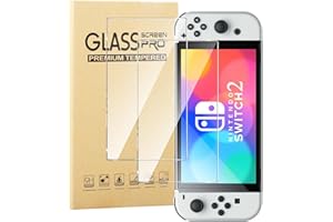 KUSINHOKA Pellicola Protettiva per Nintendo Switch 2 2025, [2 Pezzi] Durezza 9H Vetro Temperato, HD Clear [Anti-Graffio] Proteggi Schermo Trasparente Protector Film per Nintendo Switch 2