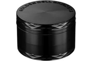 LIHAO Grinder Pollen Crusher schwarz Farbe 4-teiliges Set Krautmühle Zinklegierung für Spice, Kräuter, Gewürze, Herb (MEHRWEG)