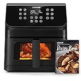 COSORI Friggitrice ad Aria 6.2 Litri, 85% Meno Olio,12 Programmi, Finestra,1700 W Timer e Temperatura Regolabili 75-205℃,rice
