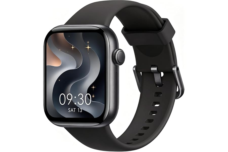 AOYBWK Reloj Inteligente Mujer Hombre, 1.85" Smartwatch con Llamadas Bluetooth, 140+ Modos Deportivos con SpO2/Pulsómetr