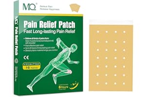 MQ Patchs Anti Douleur 16PCS Pansement Anti-douleur Soulagement de la Douleur à Effet Durable,Douleur au Genou, Maux de dos, Musculaires et Cervicales Patch Chauffant Jusqu'à 8 Heures