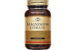 Solgar Magnésium Citrate - Sommeil et Fatigue - Vitalité et énergie - Hautement Assimilable - Minéral - Complément Alimentaire - Flacon de 60 comprimés