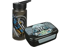 Scooli - Vajilla Infantil de Regalo Star Wars - Set Compuesto por Fiambrera y biberón - Ideal para el Colegio o la guardería - a Partir de 4 años - de plástico - sin BPA