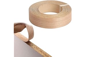 STOUCLA Eichenkante, Aufbügelkante, Eichenkantenrolle, Massivholzfurnier, Kantenschutz, 22 mm x 8 m