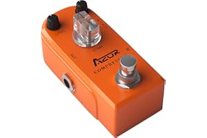 AZOR Pedale compressore, Ultimate Comp pedale per chitarra effetto compressione puro analogico per chitarra elettrica e basso True Bypass