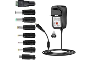 YUWLDD International Power Adapters Multifunctional Portable Power Transformers (Included USB),AC Supply Adapter 100-240V to DC 3V/4.5V/5V/6V/7.5V/9V/12V-MAX 2A (2000mA)+8 Different Plugs