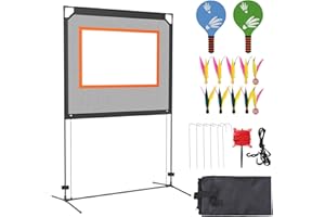 YAMVISA Portable Badminton Set, Badminton Net Set, Similar to Pickleball with 2 Rackets,10 Shuttlecocks & Carry Bag for Parks, Picnics, Beach Indoor Outdoor Fun Sports Gift