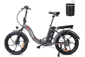 Fafrees [Oficial] F20 Bicicleta eléctrica Plegable, 250W/16Ah Bicicleta eléctrica Urbana, 20 Pulgadas Fatbike, 7 velocidades, Alcance 120 km, 25km/h