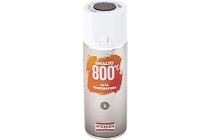 AREXONS SMALTO 100% ACRILICO ALTA TEMPERATURA (fino a 800 °C) spray Nero 400 ml vernice universale resine di qualità essiccazione rapida bomboletta