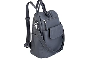 UTO Femme Sac à Dos avec Sangle Multi Poches Bien Organisé Similicuir Doux Vogue Cuir Synthétique