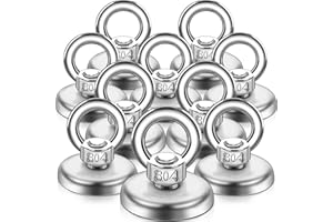 MAGXCENE 10 Pièces Aimant en Néodym 55 kg Force 36mm Diameter, Aimant de Pêche Rond Super Puissant avec des Aimants Puissants Aimants Puissants Parfaits pour l'industrie et la Science