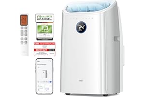 Dreo Tragbare Klimaanlagen, 10.000 BTU AC Einheit für Schlafzimmer mit Drainagefreier Kühlung, APP/Stimme/Fernbedienung, 24h Timer mit Ventilator & Luftentfeuchter, AC515S
