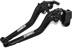MTCRIGHTER Leva del freno lunga Leva frizione per Ducati Scrambler 800 Icon 2015-2018, Realizzato in lega di alluminio CNC (Black)