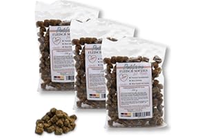 PetLove Fleisch Softies für Hunde • Hundeleckerli ohne Getreide • 63% Fleischgehalt • Hunde Leckerlis für Training • Lachs (3x200g)