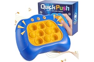 LUNRIWIS Pop Game Light Up Fidget Toy, Quick Push Pop Sensory Fidget Toys, Autism Toys, Light Up Bubble Puzzle Breakout Stress Relief Game for 3-12 Years Old Children Boys Girls Birthday Gift