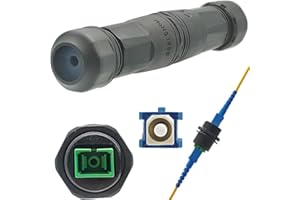 Acoplador SC, CTRICALVER conector fibra SC-APC comúnmente utilizado para enrutadores conmutadores, conector cable fibra impermeable IP68, interfaz verde Conector fibra óptica un solo núcleo (1 unidad)