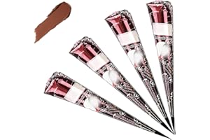ETRSAIRL 4pcs Tattoo Braun für Sommersprossen für Temporäre Tattoos, Tattoo Farbe Braun, Natürliches Paste Cones Kegel Tattoo-Creme, Braune Tattoos Sind Leicht zu Verwenden