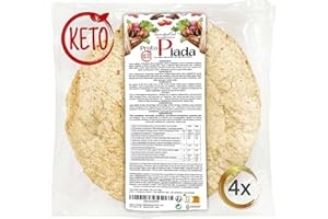 LINE@DIET Keto Protein Wraps Line@ - 0,3g Sugars, 8,8g Protein per wrap - (4 x 40g Wraps) - Tortillas Keto Snack, high Protein, Low Calories