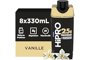 DANONE HIPRO Hipro Boisson Protéinée Goût Vanille, 8 x 330ml