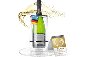 ‎DIMONO Dimono® Flaschenkühler doppelwandiger Weinkühler Thermo Sektkühler für Wein-Flaschen, Sekt, Champagner und Wasser (Hochglanzacryl)