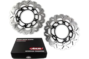 Arashi Front Brake Discs for Suzuki GSR400 2006-2010/GSR600 2006 2007/C DL650 2007-2012 ABS 2007-2021 Brake Disk Motorcycle Accessories Black 2008 2009 2011 2013 2014